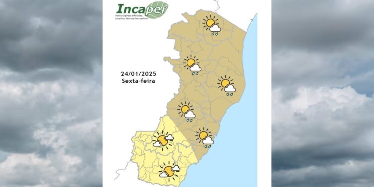 Veja como fica o tempo no ES e Colatina nesta Sexta-feira (24)