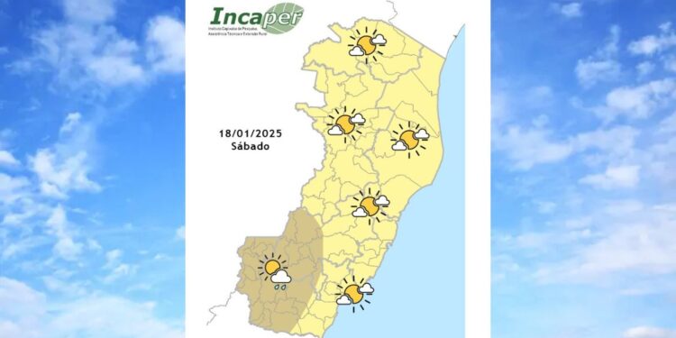 Confira previsão do tempo para o ES e Colatina neste sábado (18) - Foto: Incaper