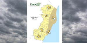 Veja previsão do tempo para o ES e Colatina neste sábado (24) - Foto: Incaper