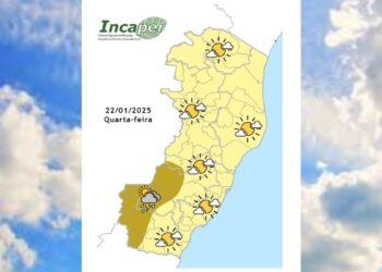 Veja previsão do tempo para o ES e Colatina nesta quarta (22) - Foto: Incaper