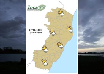 Previsão do tempo nesta no ES e Colatina nesta sexta-feira (28) - Foto: Incaper