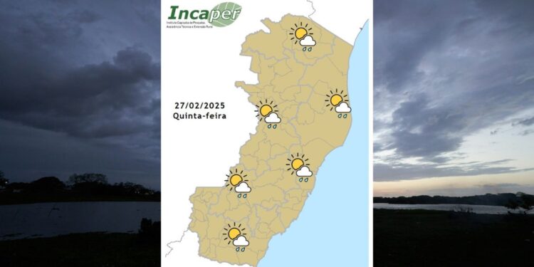 Previsão do tempo nesta no ES e Colatina nesta sexta-feira (28) - Foto: Incaper