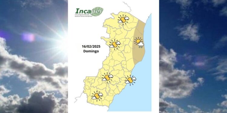 Previsão do tempo para o ES e Colatina neste domingo (16) - Foto: Incaper
