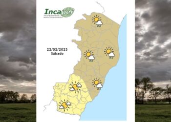 Veja previsão do tempo para o ES e Colatina neste sábado (22) - Crédito: Incaper