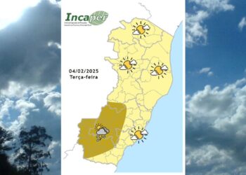 Previsão do tempo para o ES e Colatina nesta terça-feira (04) - Foto: Incaper