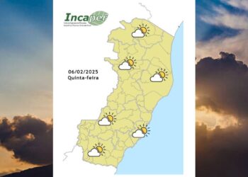 Previsão do tempo para o ES e Colatina nesta quinta-feira (6) - Foto: Incaper