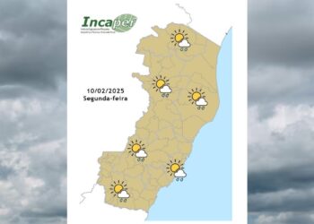 Previsão do tempo para o ES e Colatina nesta segunda-feira (10) - Foto: Incaper