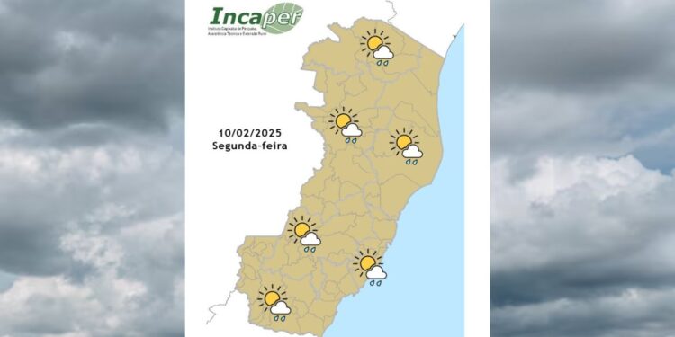 Previsão do tempo para o ES e Colatina nesta segunda-feira (10) - Foto: Incaper