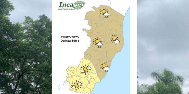 Previsão do tempo para o ES e Colatina nesta quinta-feira (20) - Foto: Incaper