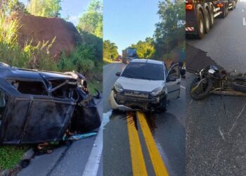 Acidente na BR-101 deixa motociclista morto e dois feridos graves em Conceição da Barra - Foto: Rede Social