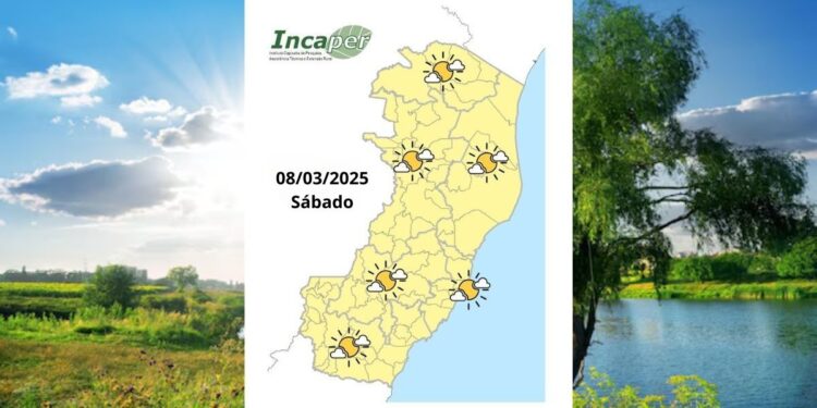 Veja previsão do tempo para o ES e Colatina neste sábado (8) - Foto: Incaper