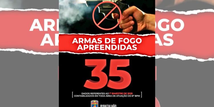 PM apreende 35 armas em Colatina: combate ao crime organizado intensificado - Foto: Reprodução