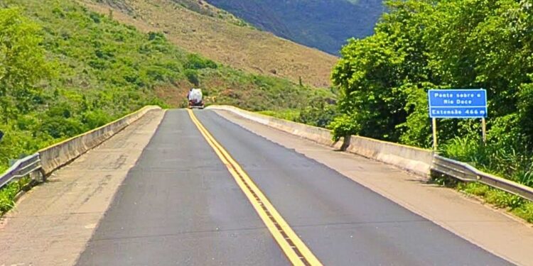Ponte sobre o Rio Doce na BR-259 será interditada parcialmente para manutenção a partir desta quarta (12) - Foto: Reprodução