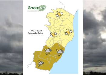 Previsão do tempo para o ES e Colatina nesta segunda (17) - Foto: Incaper