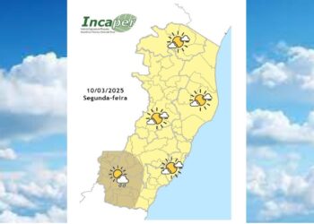 instabilidade, Espírito Santo, chuva, nuvens, tarde, Litoral capixaba, umidade, calor, Grande Vitória, temperatura, Região Sul, Região Serrana, Região Norte, Colatina, Região Noroeste, Região Nordeste, previsão do tempo, variação de nuvens, áreas elevadas, áreas menos elevadas, - Foto: Incaper