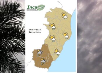 Previsão do tempo para o ES e Colatina nesta sexta (21) - Foto: Incaper