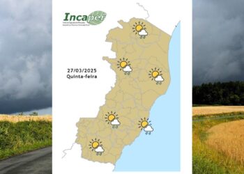 Veja previsão do tempo para o ES e Colatina nesta quinta (27) - Foto: Incaper