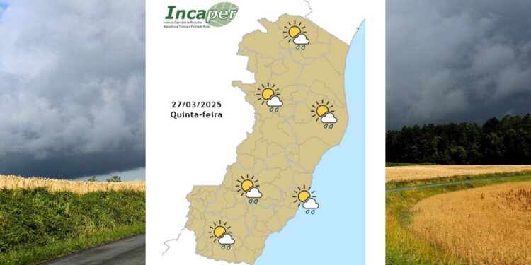 Veja previsão do tempo para o ES e Colatina nesta quinta (27) - Foto: Incaper