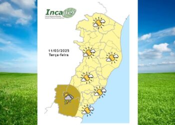 Veja previsão do tempo para o ES e Colatina nesta terça (11) - Foto: Incaper