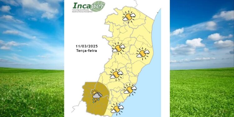 Veja previsão do tempo para o ES e Colatina nesta terça (11) - Foto: Incaper