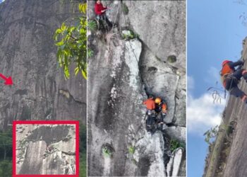 Resgate de escaladores em Pancas: um cai de 20 metros e fica suspenso - Foto: Reprodução