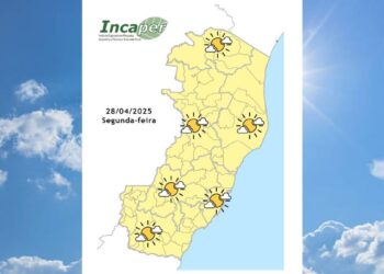 Previsão do tempo para o ES e Colatina nesta segunda (28) - Foto: Incaper