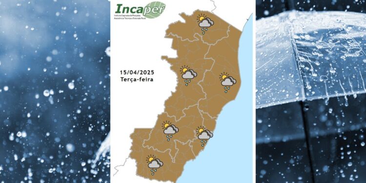 Previsão do tempo para o ES e Colatina nesta terça (15) - Foto: Incaper