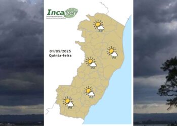 Previsão do tempo para o ES e Colatina nesta quinta (01) - Foto: Incaper
