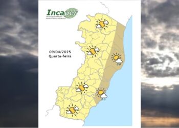 Previsão do tempo para o ES e Colatina nesta quarta (9) - Foto: Incaper