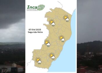Previsão do tempo para o ES e Colatina nesta segunda (07) - Crédito: Incaper