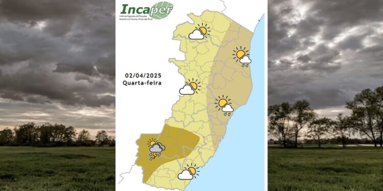 Veja previsão do tempo para o ES e Colatina nesta terça (02) - Foto: Incaper