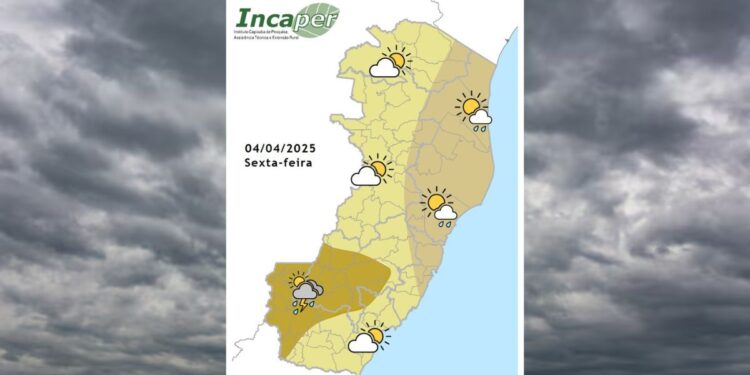 Previsão do tempo para o ES e Colatina nesta sexta (04) - Foto: Incaper