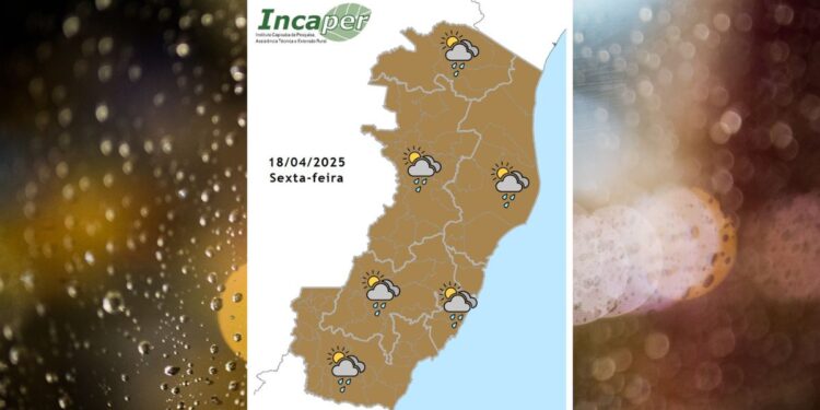 Previsão do tempo para o ES e Colatina nesta sexta (18) - Foto: Incaper