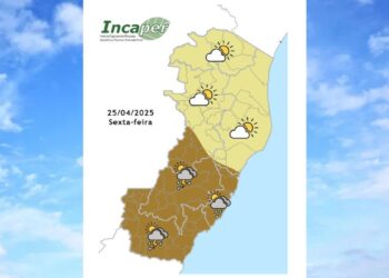 Previsão do tempo para o ES e Colatina nesta sexta (25) - Foto: Incaper