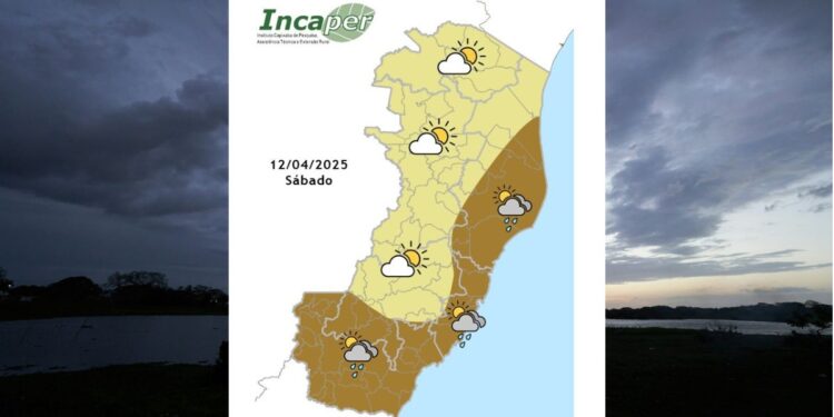 Veja previsão do tempo para o ES e Colatina neste sábado (12) - Foto: Incaper