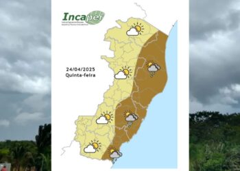 Previsão do tempo para o ES e Colatina nesta quinta (24) - Foto: Incaper