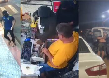 Veja como foi ação da PM para prender suspeitos de assaltar padaria - Foto: Reprodução