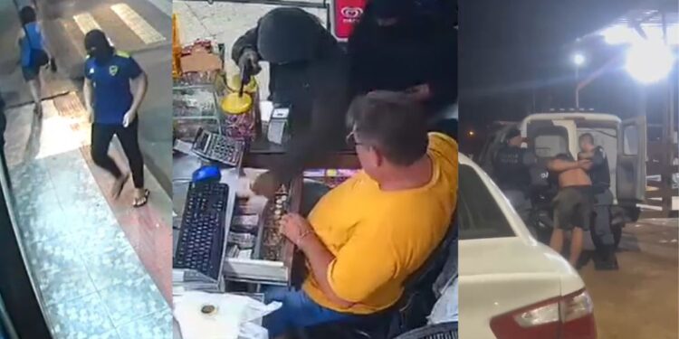 Veja como foi ação da PM para prender suspeitos de assaltar padaria - Foto: Reprodução