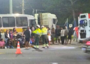 Motorista morre após colisão entre ônibus e carreta na BR-101 em Sooretama - Foto: Rede Social