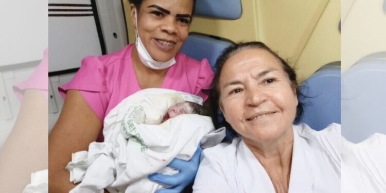 Parto surpresa: como Makaliste veio ao mundo em uma ambulância em Nova Venécia - Foto: Rede Social