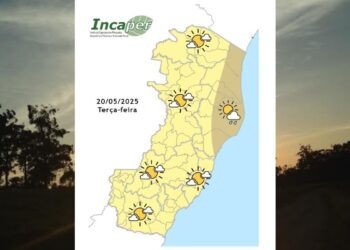 Previsão do tempo para o ES e Colatina nesta terça (20) - Foto: Incaper