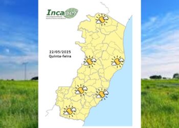 Previsão do tempo para o ES e Colatina nesta quinta (22) - Foto: Incaper