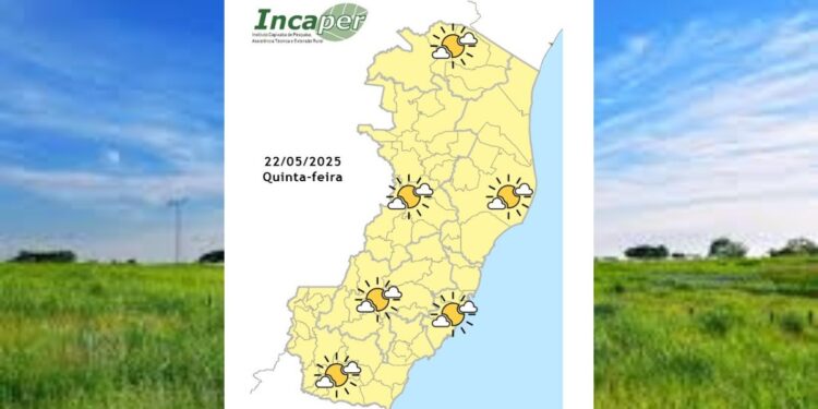 Previsão do tempo para o ES e Colatina nesta quinta (22) - Foto: Incaper