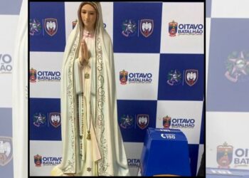 Homem é preso por furtar imagem de Nossa Senhora de Fátima de igreja em Colatina - Foto: PMES
