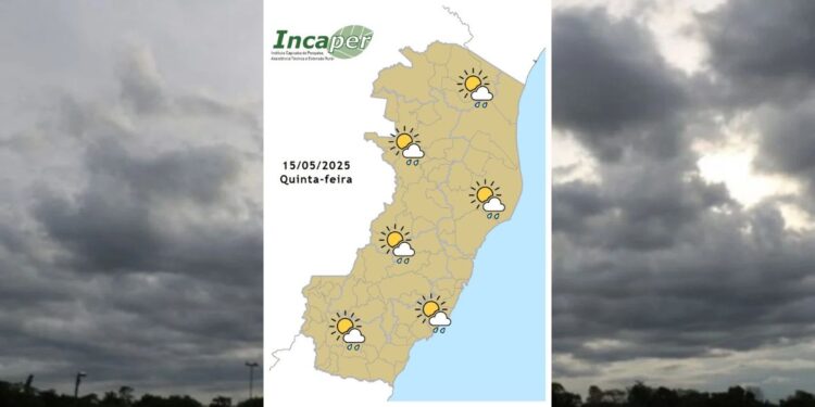 Previsão do tempo para o ES e Colatina nesta quinta (15) - Foto: Incaper