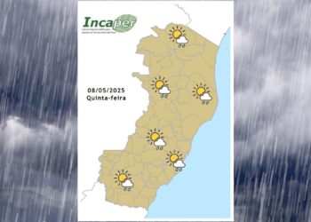 Previsão do tempo para o ES e Colatina nesta quinta (08) Foto: Incaper
