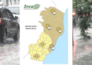 Previsão do tempo para ES e Colatina nesta sexta (09) - Foto: Incaper