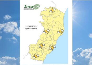 Previsão do tempo para o ES e Colatina nesta quarta (21) - Foto: Incaper