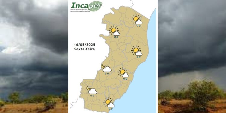 Previsão do tempo para o ES e Colatina nesta sexta (16) - Foto: Incaper