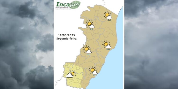 Previsão do tempo para o ES e Colatina nesta segunda (19) - Foto: Incaper